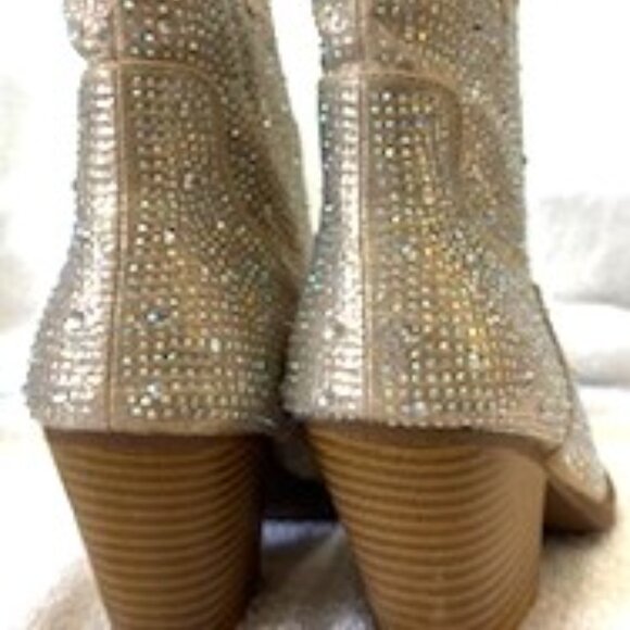2nd pair: Forever brand "River" heeled ankle boots in sparkle finish NWOT Size 8 - Picture 5 of 9